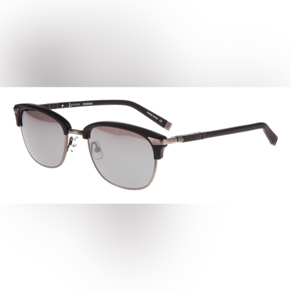 Lazzaro Massimo Matte Black and Pewter Eyewear